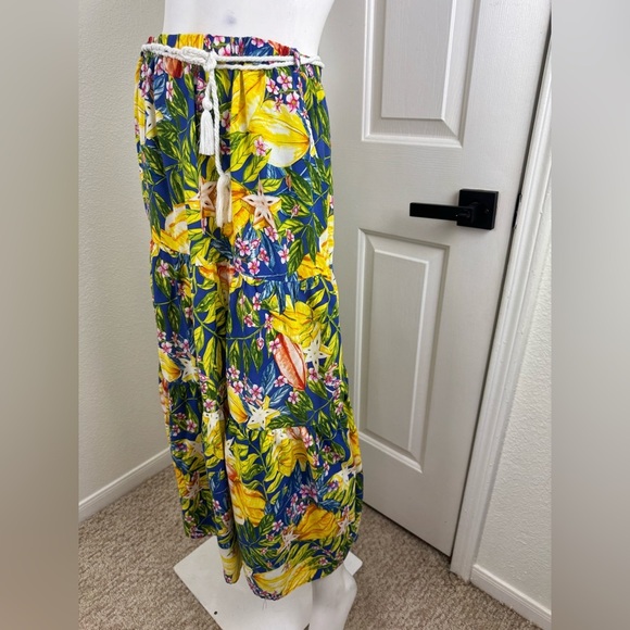 RACHEL Roy Starfruit Floral Print Tiered Maxi Skirt with Rope Belt small #144 - Picture 3 of 13